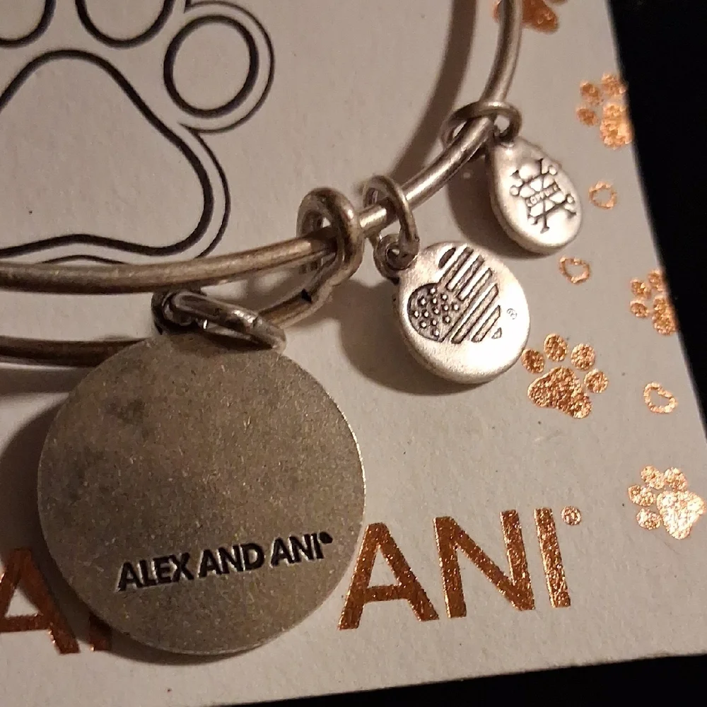 Alex and Ani Silver and Orange Dog Lover's Charm